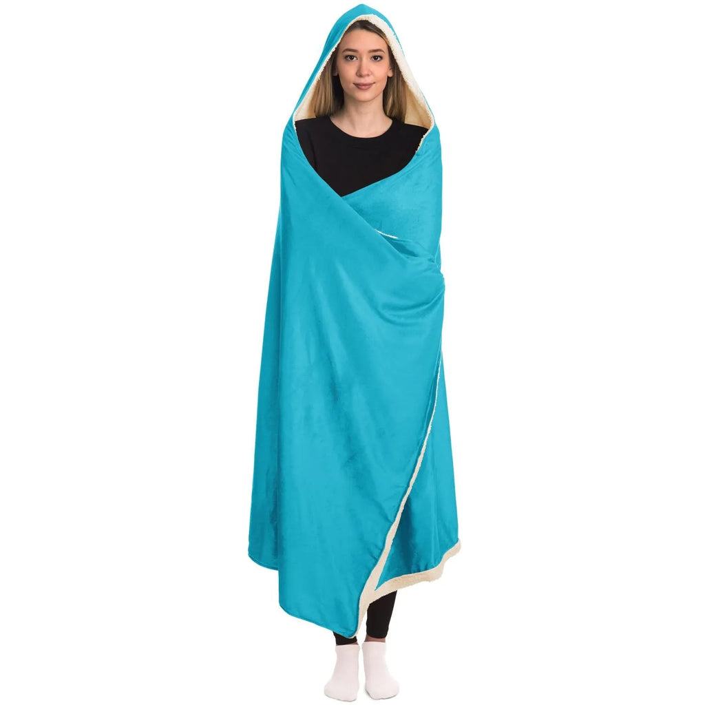 Tri Delta Bright Blue Large Hooded Blanket | Big and Little Gifts | Festive Fit Home