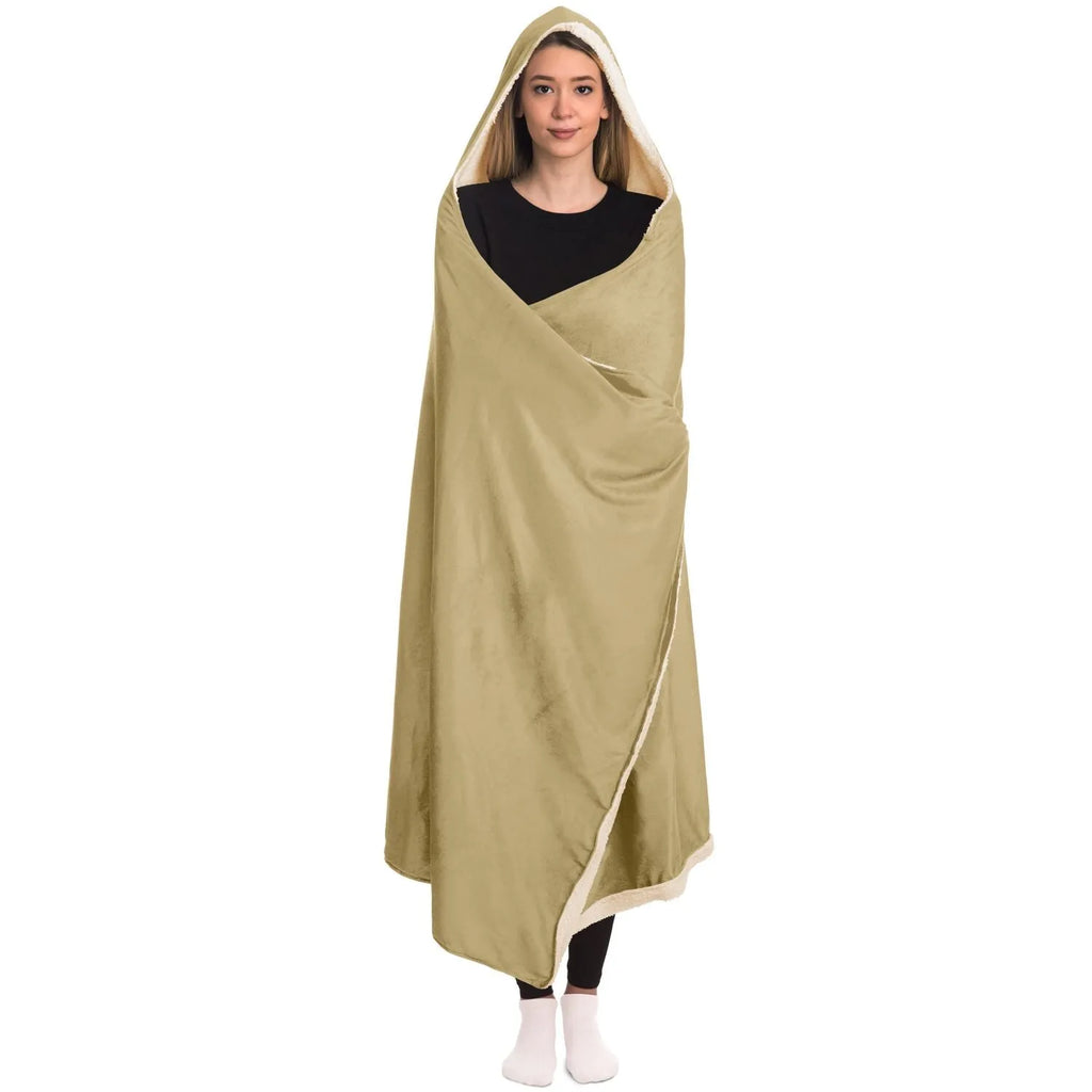 Tulsa Logo Gold Large Hooded Sherpa Blanket | Gifts and Merchandise | Festive Fit Home