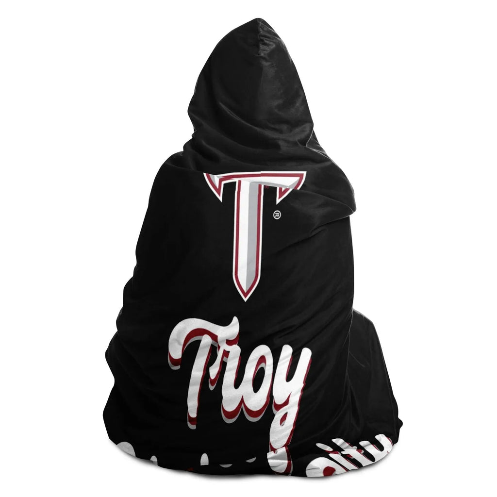 Troy University Hooded Blanket - Retro | Official Merchandise | Custom Gifts | Festive Fit Home