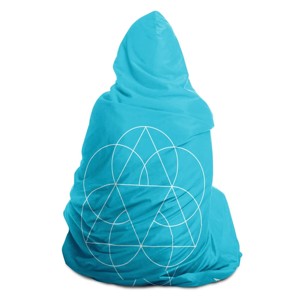 Tri Delta Bright Blue Large Hooded Blanket | Big and Little Gifts | Festive Fit Home