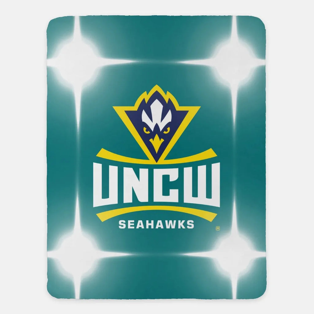 UNCW Sherpa Blanket Flashing Lights Teal - 60"x80" UNCW Dorm Decor | Gifts and Merchandise