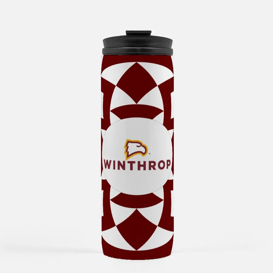 Winthrop University Garnet Tribal Thermal Tumbler 16 oz. - Gifts and Merchandise | Travel Mugs