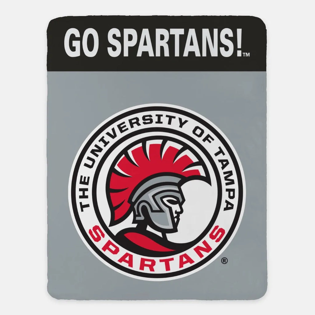 University of Tampa Sherpa Blanket - Go Spartans 60" x 80" | Gifts