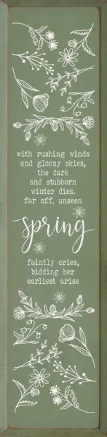 Spring Poem Large Wood Sign - 9"x36" - Festive Fit Home