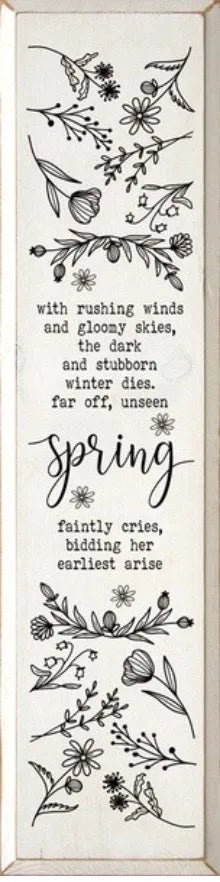 Spring Poem Large Wood Sign - 9"x36" - Festive Fit Home