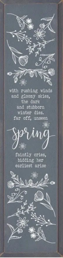 Spring Poem Large Wood Sign - 9"x36" - Festive Fit Home